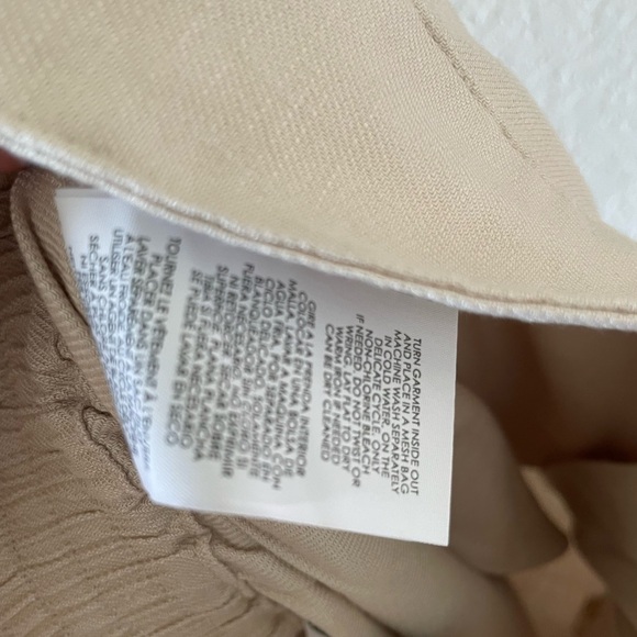 CAbi Wide Leg Traipse Trousers 6266R Size 4 in Biscotti Linen Blend - Picture 6 of 11